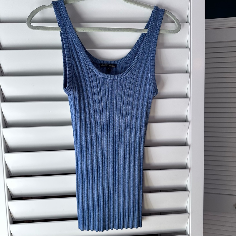 Brooks Brothers Blue Ribbed Tank Top